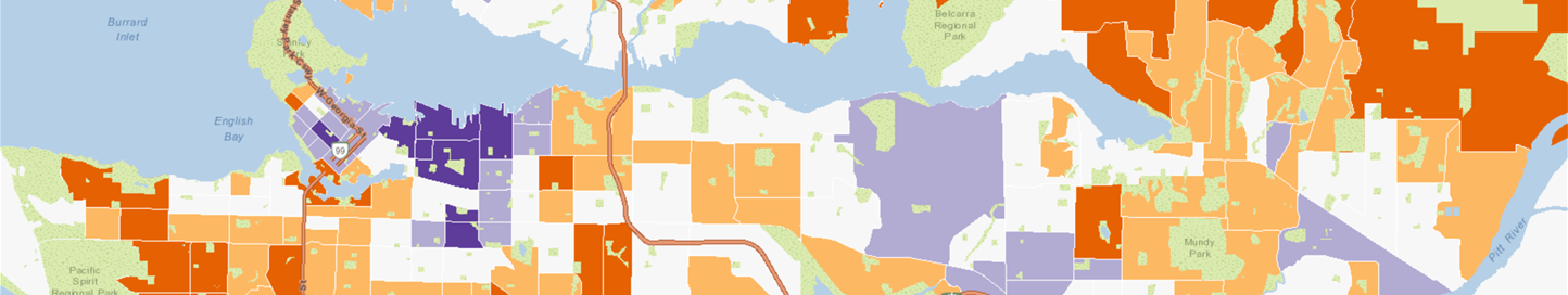 Map showing Canadian smokers